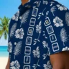 Indianapolis Colts Hawaiian Shirt - Framed Floral Blue Aloha Shirt