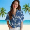 Indianapolis Colts Hawaiian Shirt - Hibiscus Clusters Blue Aloha Shirt