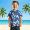 Indianapolis Colts Hawaiian Shirt - Hibiscus Clusters Blue Aloha Shirt