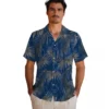 Indianapolis Colts Hawaiian Shirt - Leafy Palms Blue Aloha Shirt