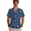 Indianapolis Colts Hawaiian Shirt - Leafy Pattern Blue Aloha Shirt
