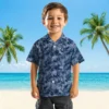 Indianapolis Colts Hawaiian Shirt - Leafy Pattern Blue Aloha Shirt