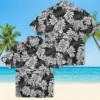 Indianapolis Colts Hawaiian Shirt - Monstera Leaf Pattern Black Aloha Shirt
