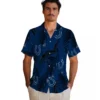 Indianapolis Colts Hawaiian Shirt - Palm Leaf Blue Aloha Shirt