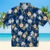 Indianapolis Colts Hawaiian Shirt - Palm Tree Flower Blue Aloha Shirt