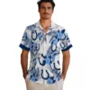 Indianapolis Colts Hawaiian Shirt - Patriotic Hibiscus Design Blue White Aloha Shirt
