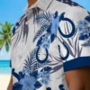 Indianapolis Colts Hawaiian Shirt - Patriotic Hibiscus Design Blue White Aloha Shirt