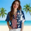 Indianapolis Colts Hawaiian Shirt - Stitched Flag Blue Aloha Shirt