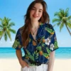 Indianapolis Colts Hawaiian Shirt - Toucan Hibiscus Pineapple Blue Green Aloha Shirt
