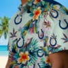 Indianapolis Colts Hawaiian Shirt - Tropical Foliage Green Aloha Shirt
