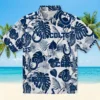 Indianapolis Colts Hawaiian Shirt - Tropical Plants Blue White Aloha Shirt