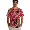 Kansas City Chiefs Hawaiian Shirt - Personalized Baseball Floral Flamingo Leaves Red Aloha Shirt