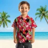 Kansas City Chiefs Hawaiian Shirt - Personalized Baseball Floral Flamingo Leaves Red Aloha Shirt