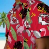 Kansas City Chiefs Hawaiian Shirt - Personalized Baseball Floral Flamingo Leaves Red Aloha Shirt
