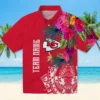 Kansas City Chiefs Hawaiian Shirt - Personalized Baseball Floral Polynesian Red Aloha Shirt