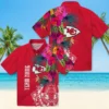 Kansas City Chiefs Hawaiian Shirt - Personalized Baseball Floral Polynesian Red Aloha Shirt