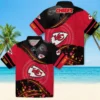 Kansas City Chiefs Hawaiian Shirt - Personalized Baseball Floral Football Wave Red Black Aloha Shirt