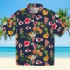 Kansas City Chiefs Hawaiian Shirt - Personalized Baseball Floral Hibiscus And Fruit Navy Blue Aloha Shirt