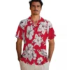 Kansas City Chiefs Hawaiian Shirt - Personalized Baseball Floral Hibiscus Blooms Red White Aloha Shirt