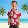 Kansas City Chiefs Hawaiian Shirt - Personalized Baseball Floral Hibiscus Blooms Red White Aloha Shirt