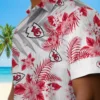 Kansas City Chiefs Hawaiian Shirt - Personalized Baseball Floral Hibiscus Palm Leaves Red White Aloha Shirt