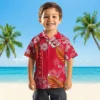 Kansas City Chiefs Hawaiian Shirt - Personalized Baseball Floral Hibiscus Print Red Aloha Shirt