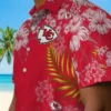 Kansas City Chiefs Hawaiian Shirt - Personalized Baseball Floral Hibiscus Print Red Aloha Shirt