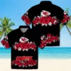 Kansas City Chiefs Hawaiian Shirt - Personalized Baseball Floral Hibiscus Stripe Red Black Aloha Shirt