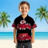 Kansas City Chiefs Hawaiian Shirt - Personalized Baseball Floral Hibiscus Stripe Red Black Aloha Shirt