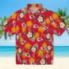 Kansas City Chiefs Hawaiian Shirt - Personalized Baseball Floral Palm Tree Flower Red Aloha Shirt