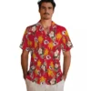 Kansas City Chiefs Hawaiian Shirt - Personalized Baseball Floral Palm Tree Flower Red Aloha Shirt