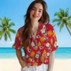 Kansas City Chiefs Hawaiian Shirt - Personalized Baseball Floral Palm Tree Flower Red Aloha Shirt