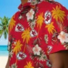 Kansas City Chiefs Hawaiian Shirt - Personalized Baseball Floral Palm Tree Flower Red Aloha Shirt