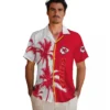 Kansas City Chiefs Hawaiian Shirt - Personalized Baseball Floral Palm Trees Red White Aloha Shirt