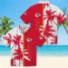 Kansas City Chiefs Hawaiian Shirt - Personalized Baseball Floral Palm Trees Red White Aloha Shirt