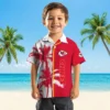 Kansas City Chiefs Hawaiian Shirt - Personalized Baseball Floral Palm Trees Red White Aloha Shirt