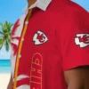 Kansas City Chiefs Hawaiian Shirt - Personalized Baseball Floral Palm Trees Red White Aloha Shirt