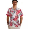 Kansas City Chiefs Hawaiian Shirt - Personalized Baseball Floral Patriotic Hibiscus Red White Aloha Shirt