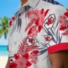 Kansas City Chiefs Hawaiian Shirt - Personalized Baseball Floral Patriotic Hibiscus Red White Aloha Shirt