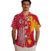 Kansas City Chiefs Hawaiian Shirt - Personalized Baseball Floral Stitched Flag Red Aloha Shirt