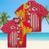 Kansas City Chiefs Hawaiian Shirt - Personalized Baseball Floral Stitched Flag Red Aloha Shirt