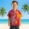 Kansas City Chiefs Hawaiian Shirt - Personalized Baseball Floral Stitched Flag Red Aloha Shirt