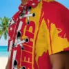 Kansas City Chiefs Hawaiian Shirt - Personalized Baseball Floral Stitched Flag Red Aloha Shirt