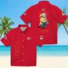 Kansas City Chiefs Hawaiian Shirt - Personalized Baseball Floral Stuart Minion Red Aloha Shirt