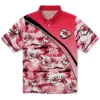 Kansas City Chiefs Hawaiian Shirt - Personalized Baseball Floral Sunset Palms Red White Aloha Shirt