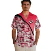 Kansas City Chiefs Hawaiian Shirt - Personalized Baseball Floral Sunset Palms Red White Aloha Shirt