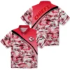 Kansas City Chiefs Hawaiian Shirt - Personalized Baseball Floral Sunset Palms Red White Aloha Shirt