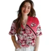 Kansas City Chiefs Hawaiian Shirt - Personalized Baseball Floral Sunset Palms Red White Aloha Shirt