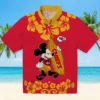 Kansas City Chiefs Hawaiian Shirt - Personalized Baseball Floral Surfing Mickey Red Aloha Shirt