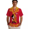 Kansas City Chiefs Hawaiian Shirt - Personalized Baseball Floral Surfing Mickey Red Aloha Shirt